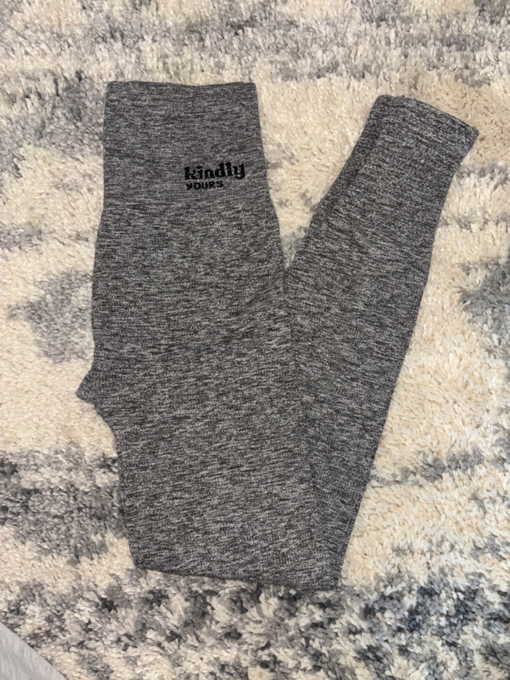 Grey Marled Leggings - S
